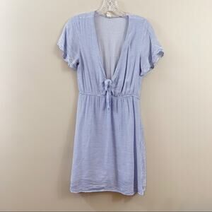 Lazy Sunday By Paper Crane Striped Tie Front Dress